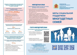 Меры социальной поддержки многодетных семей